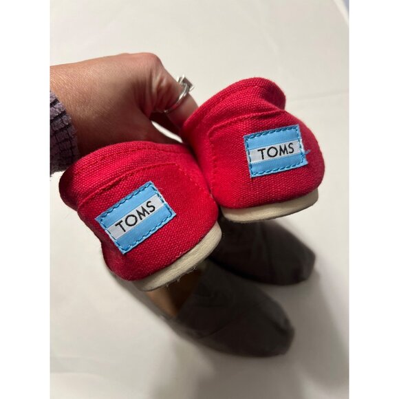 Bundle TOMS Womens Slip-On Flats Red & Khaki Size 7 Canvas - Picture 10 of 13
